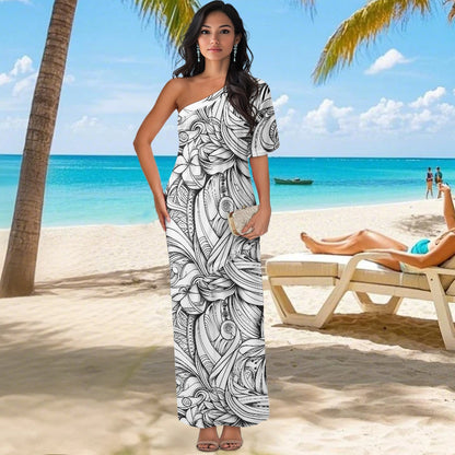 Elegant Off-Shoulder Two-Piece Dress for Women