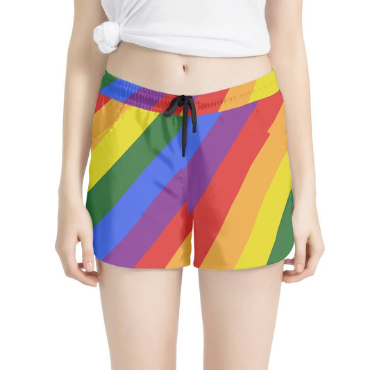 Rainbow Women Short Pants white