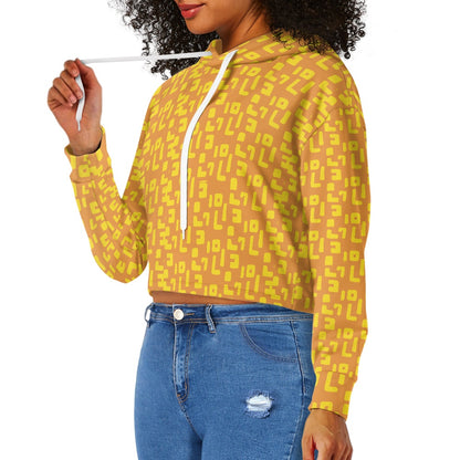 Women's midriff-baring sweatshirt - Mudcloth