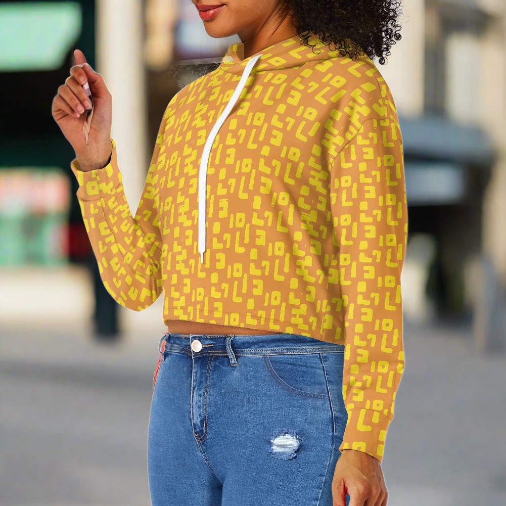 Women's midriff-baring sweatshirt - Mudcloth