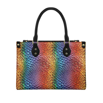 Unique Ostrich Rainbow Pride Women's PU Leather Twill Handbag