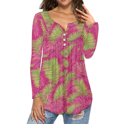 Casual round neck long sleeve T-shirt