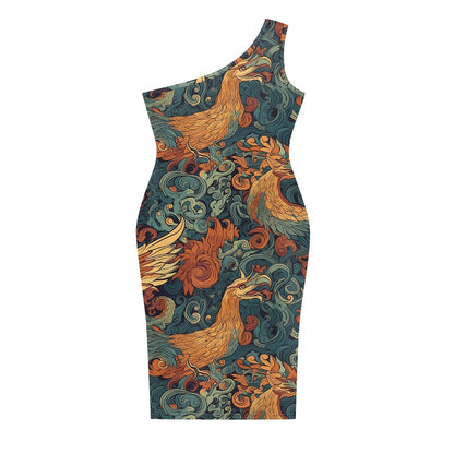 Discover Elegance: Luxtrini's One-Shoulder Slim Dress - Chinese