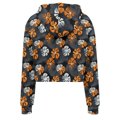 Women's midriff-baring sweatshirt - Tropical