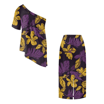 Elegant Off-Shoulder Two-Piece Dress for Women