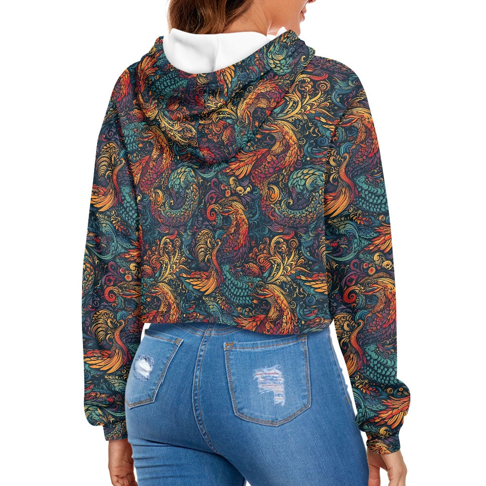 Women's midriff-baring sweatshirt - Chinese