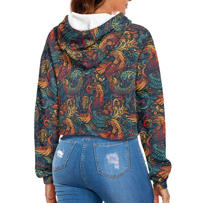 Women's midriff-baring sweatshirt - Chinese