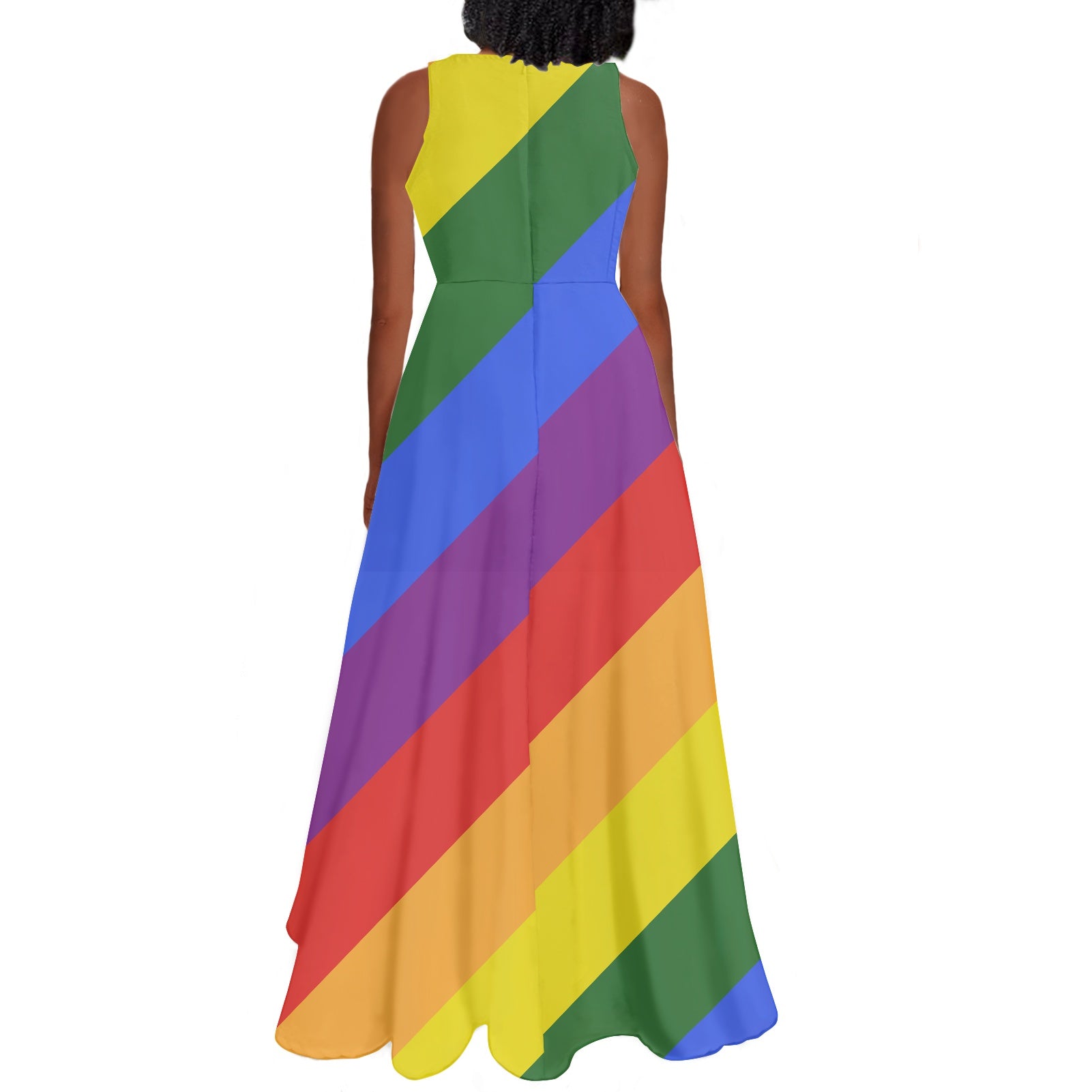 Rainbow Long Sleeveless dress
