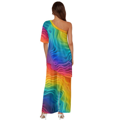 Elegant Off-Shoulder Two-Piece Dress for Women