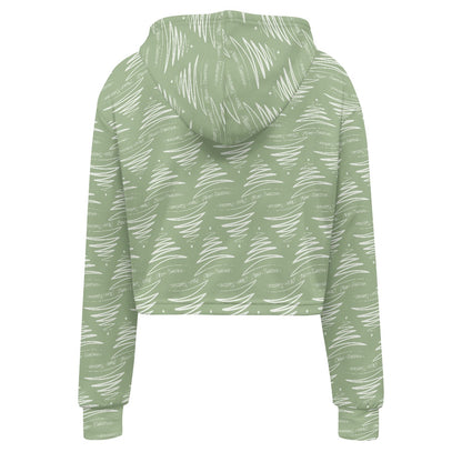Women's midriff-baring sweatshirt - Xmas Trees