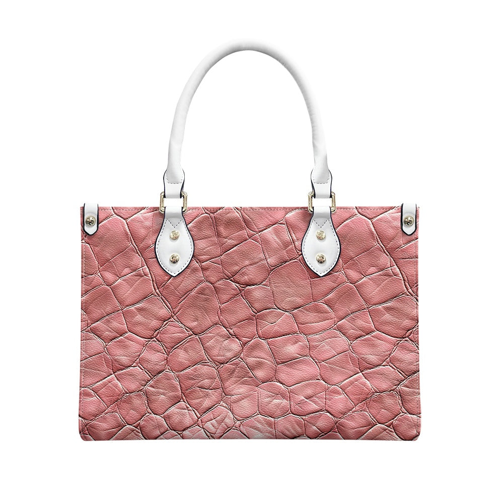 Pink Lambskin print Women's PU leather twill handbag