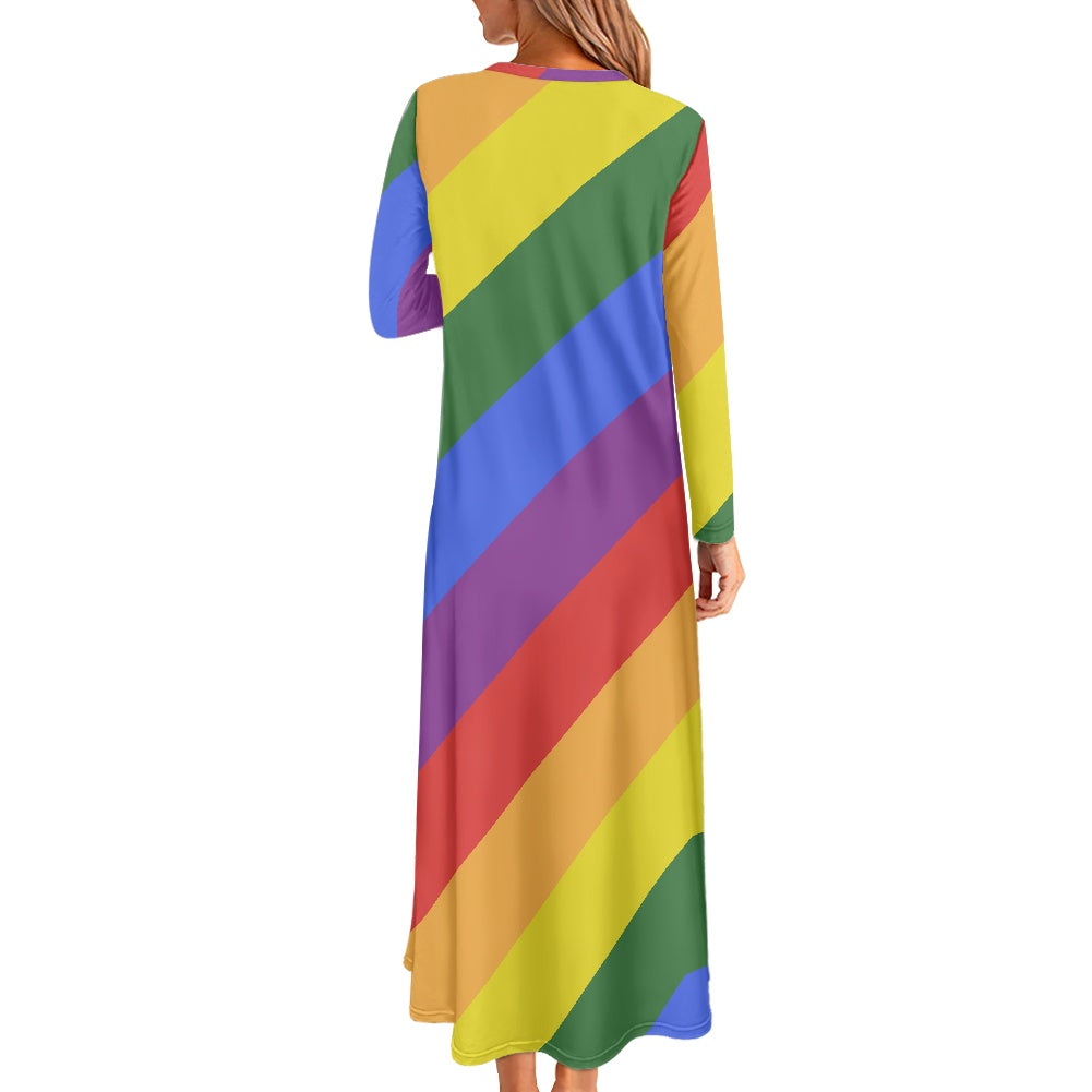 Rainbow Long sleeves dress