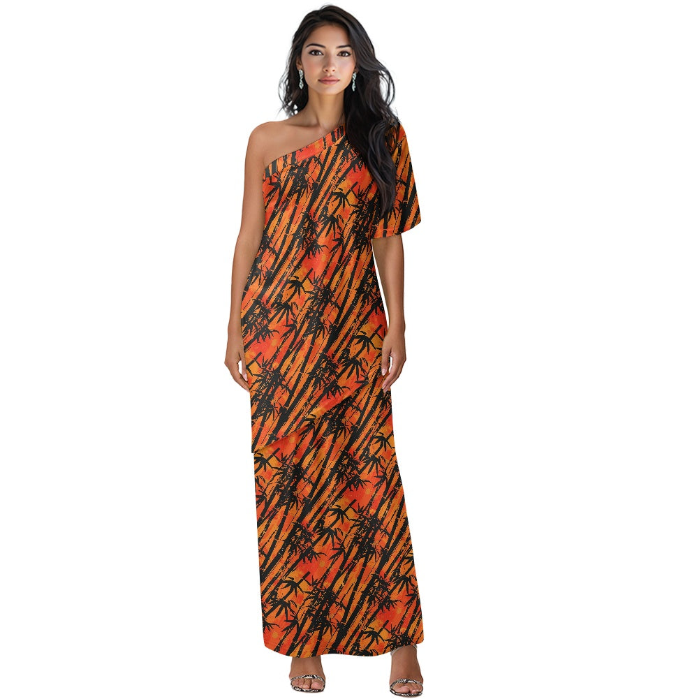 Elegant Off-Shoulder Two-Piece Dress for Women white