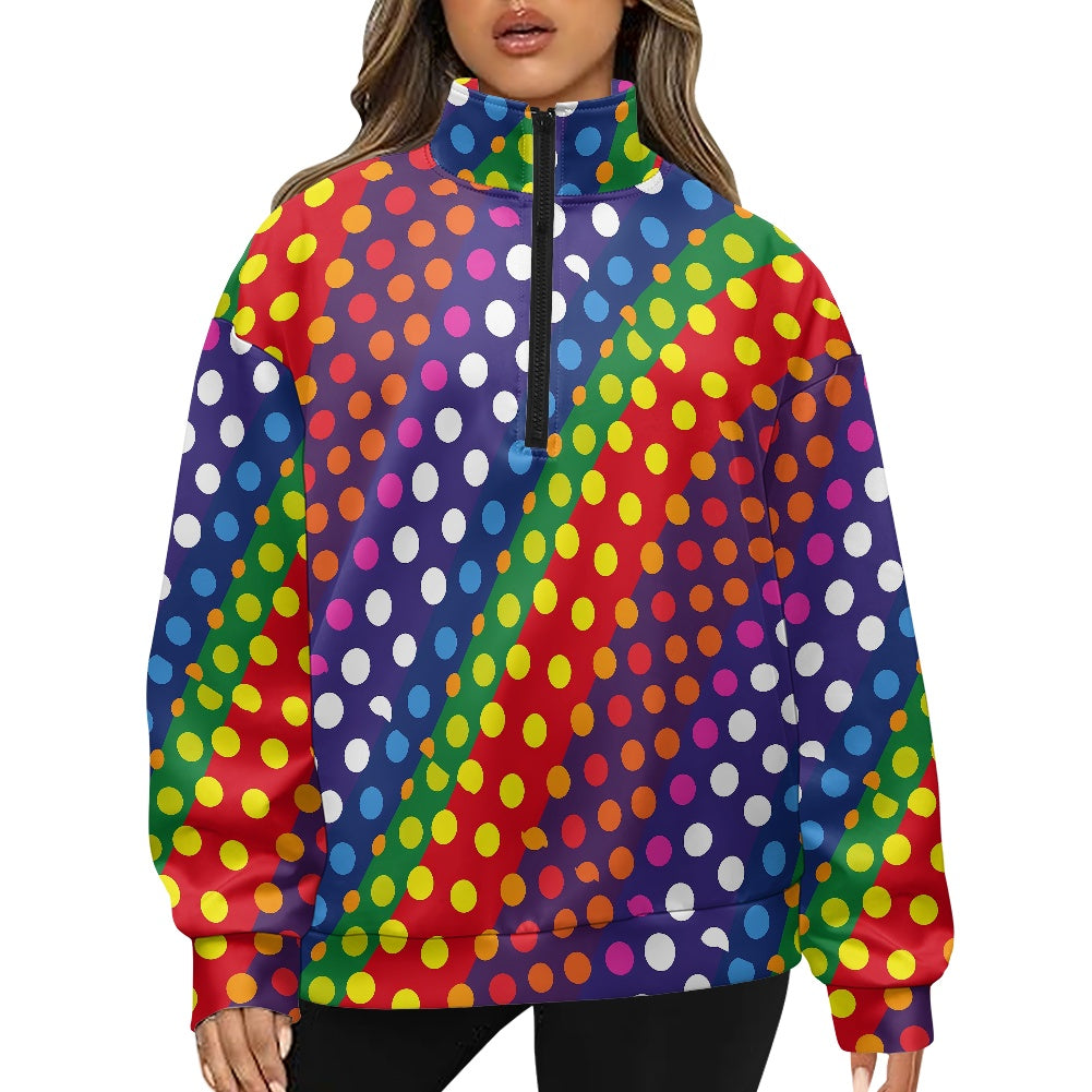 Women's long sleeve zipper sweatshirt
