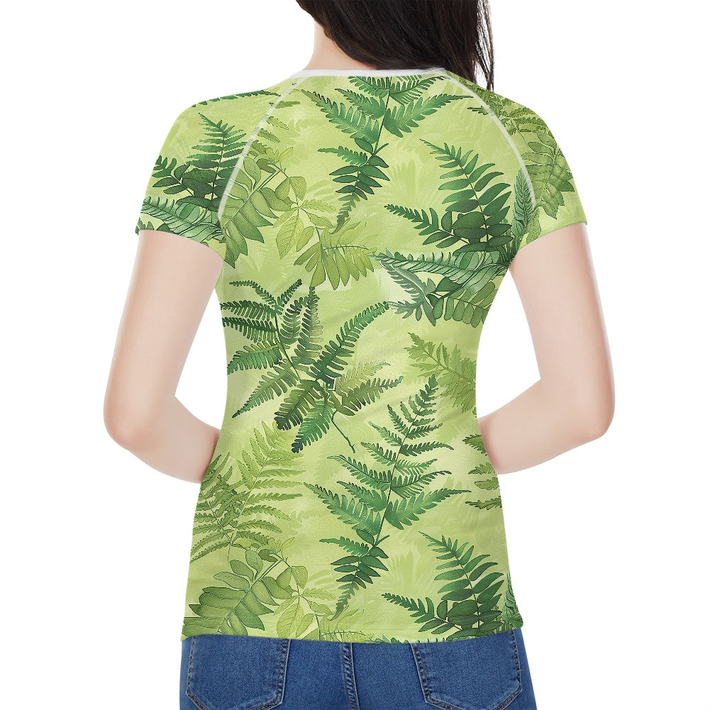 Women's round neck short sleeve T-shirt