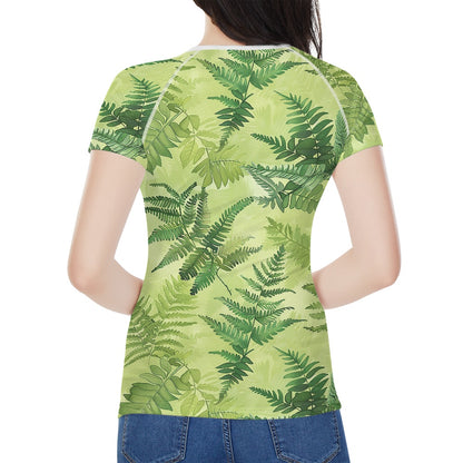 Women's round neck short sleeve T-shirt