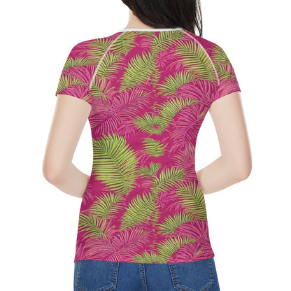 Women's round neck short sleeve T-shirt