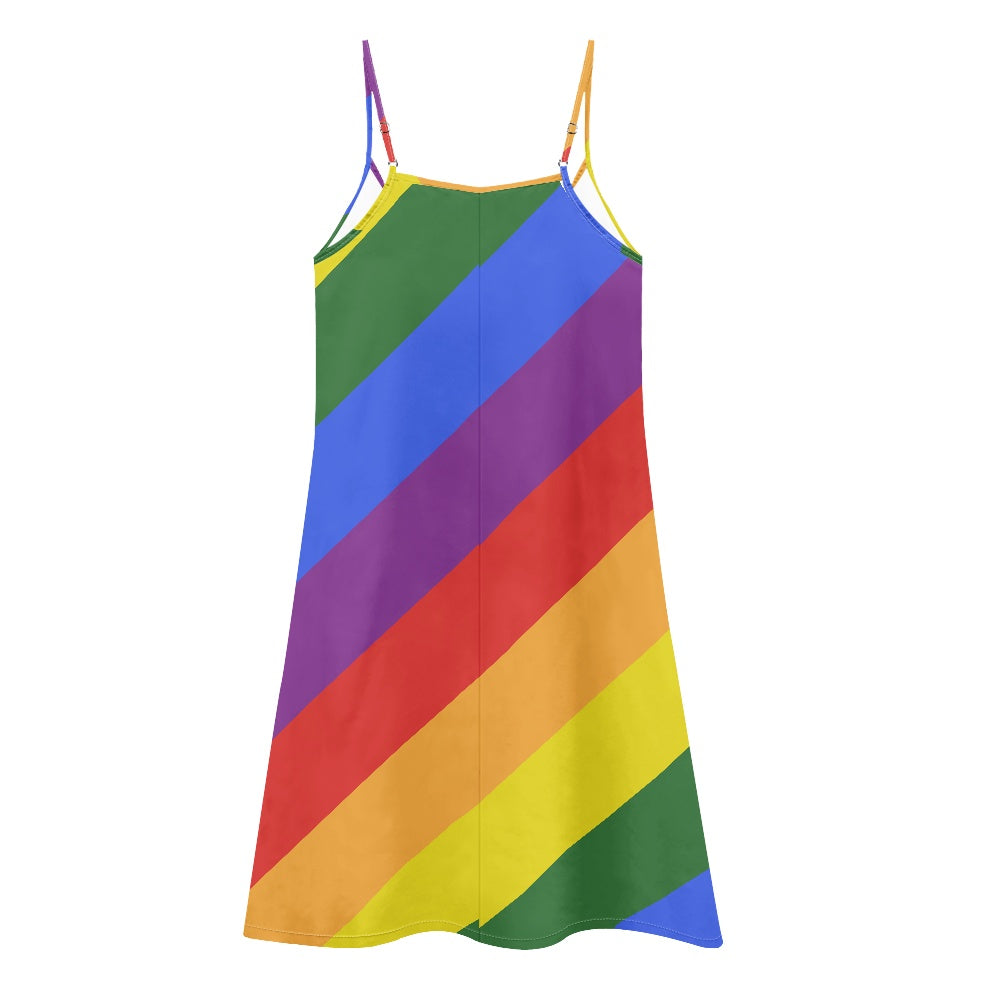 Rainbow Strappy dress(long)