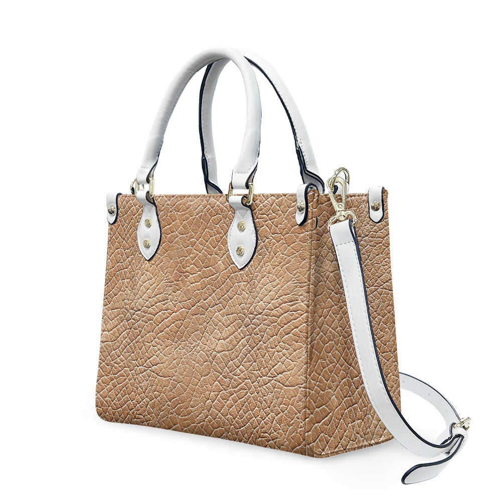 Sahara Grace: Minimalist Tan Women's PU leather twill handbag