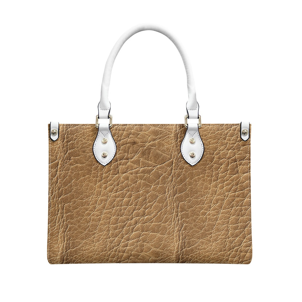 Golden Dune: Classic Textured PU Leather Women's Twill Handbag