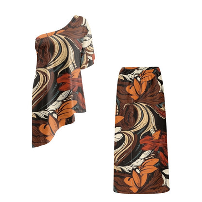 Elegant Off-Shoulder Two-Piece Dress for Women