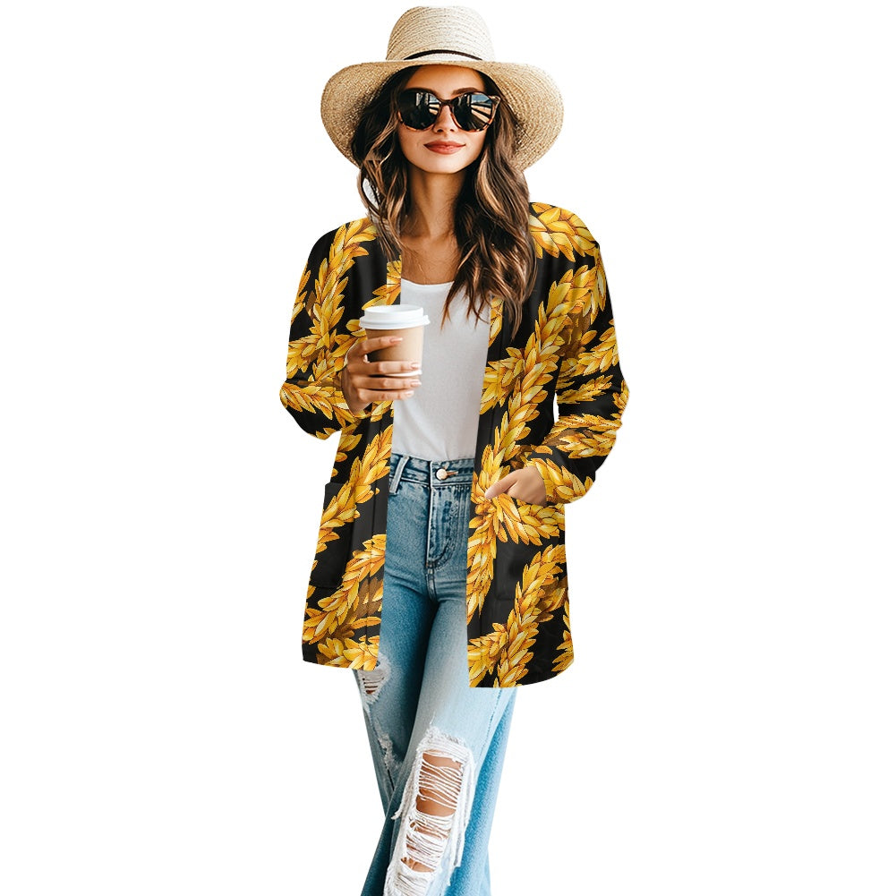 Long-sleeved cardigan jacket white