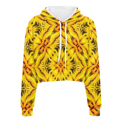 Women's midriff-baring sweatshirt - African white