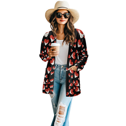 Long-sleeved cardigan jacket white