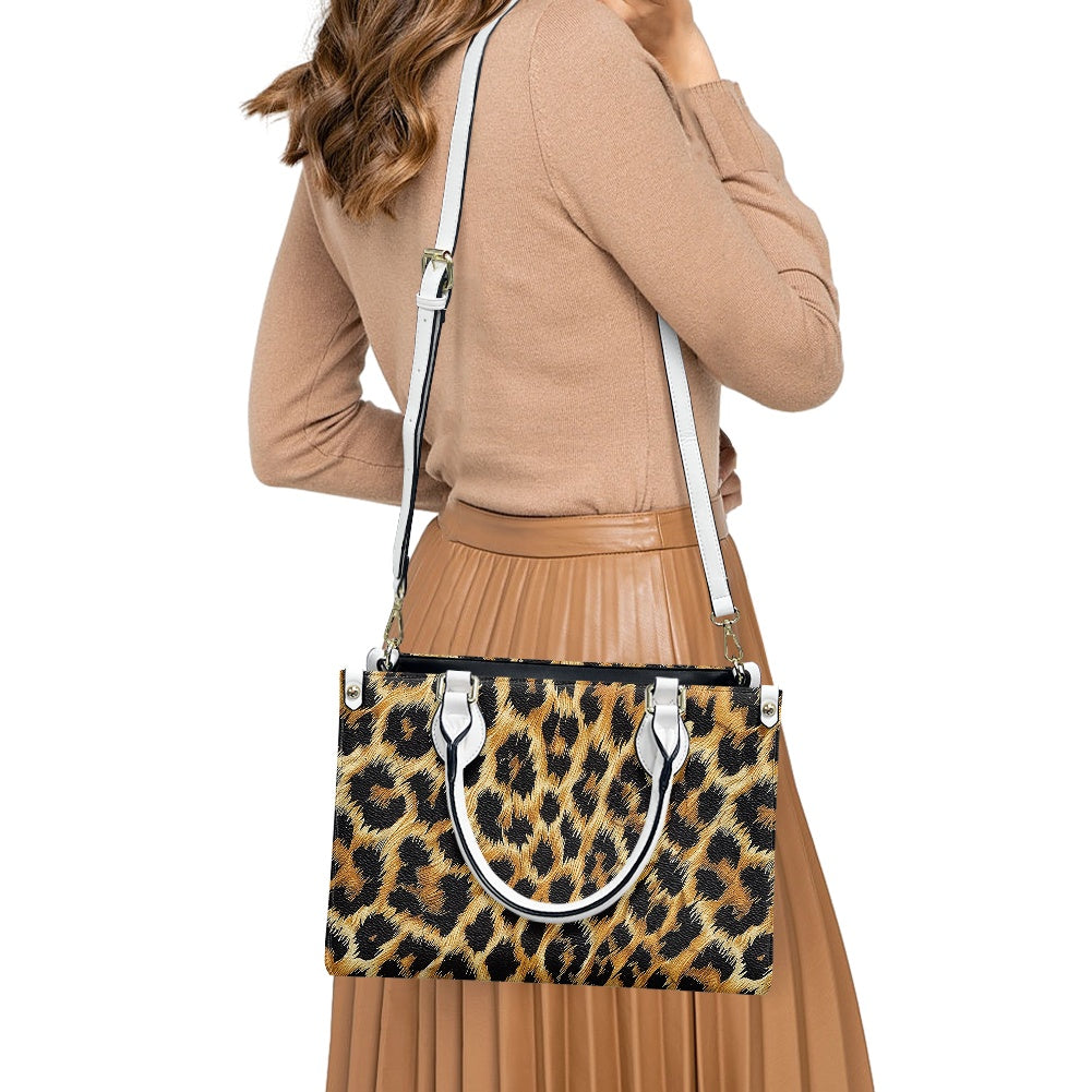 Savannah Style: Fierce Leopard-Print for Women's PU Leather Twill Handbag