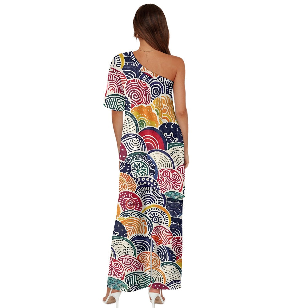 Elegant Off-Shoulder Two-Piece Dress for Women