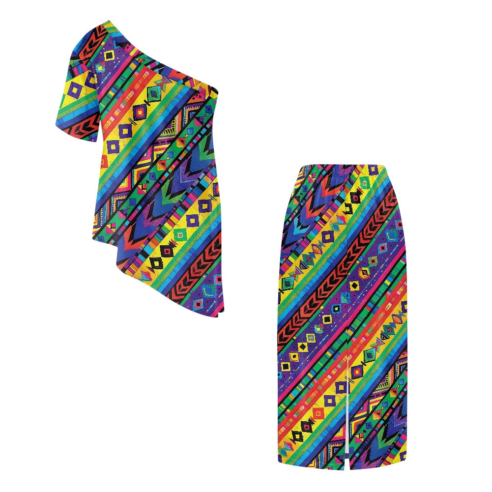 Elegant Off-Shoulder Two-Piece Dress for Women