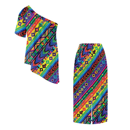 Elegant Off-Shoulder Two-Piece Dress for Women