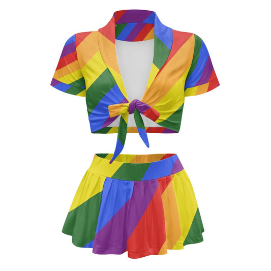 Rainbow Cheerleaders suit white