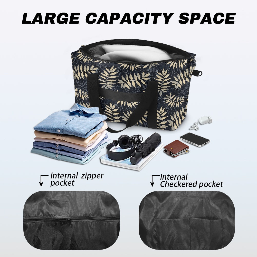 Japanese Shibori dye pattern with delicate leaf outlines Lightweight luggage