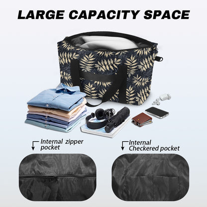 Japanese Shibori dye pattern with delicate leaf outlines Lightweight luggage