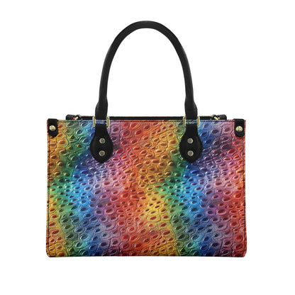 Unique Ostrich Rainbow Pride Women's PU leather twill handbag