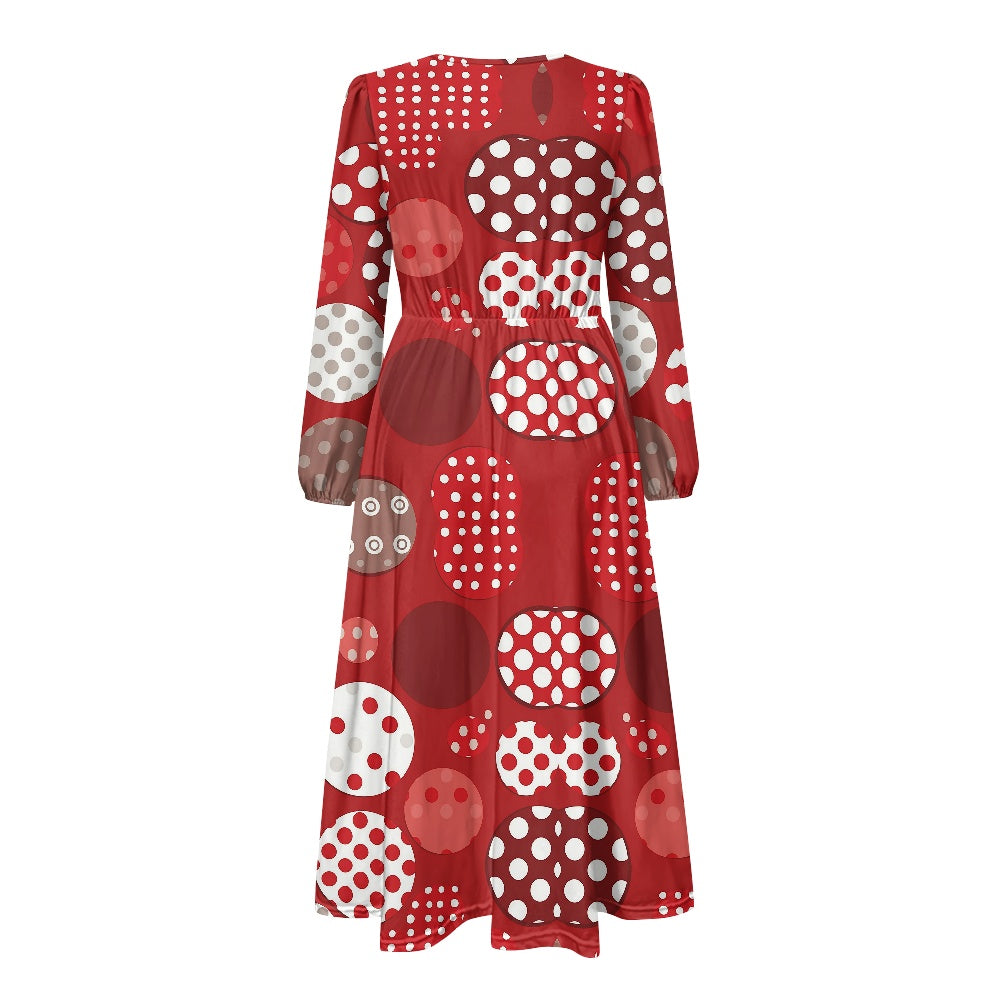 Waist Long Sleeve Tie Dress