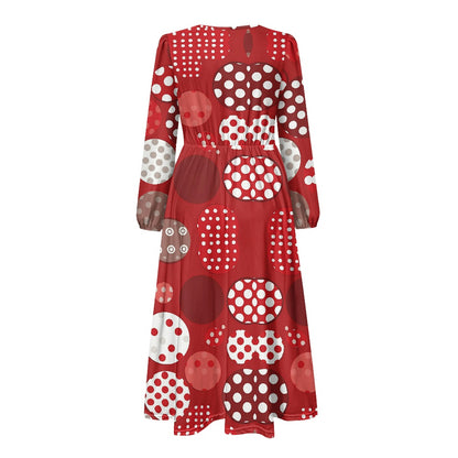 Waist Long Sleeve Tie Dress