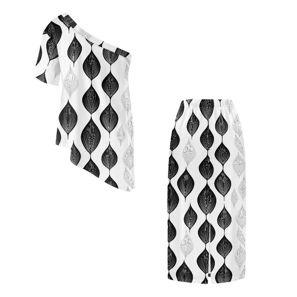 Elegant Off-Shoulder Two-Piece Dress for Women