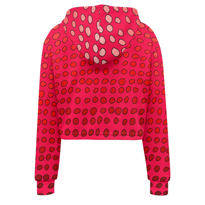Women's midriff-baring sweatshirt - Dots abstract
