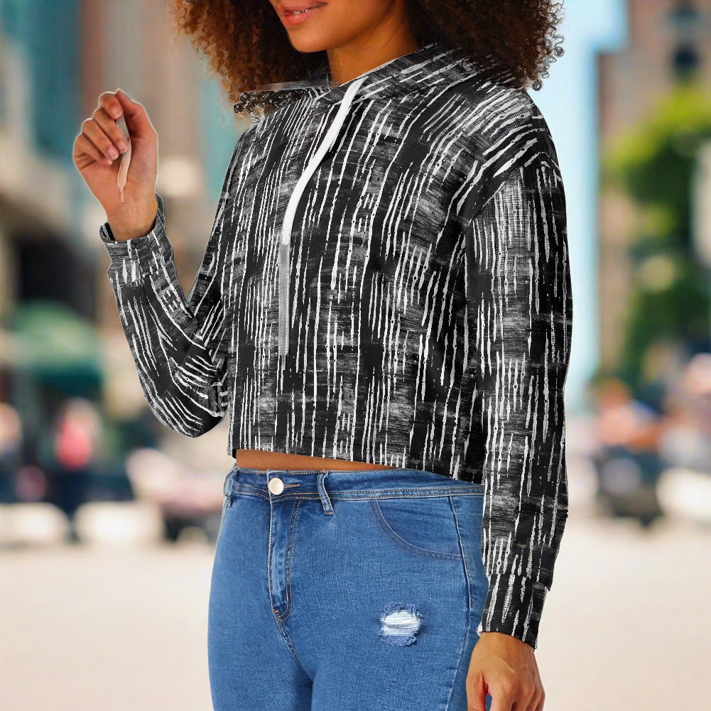 Women's midriff-baring sweatshirt - Mudcloth