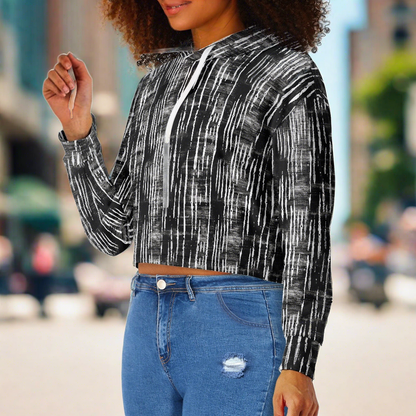 Women's midriff-baring sweatshirt - Mudcloth