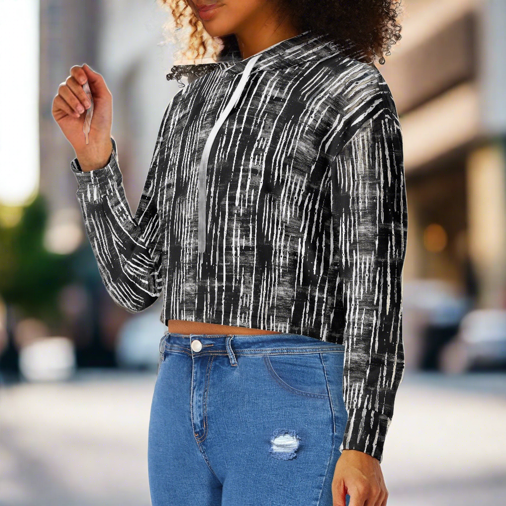 Women's midriff-baring sweatshirt - Mudcloth