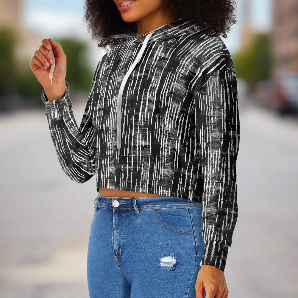 Women's midriff-baring sweatshirt - Mudcloth