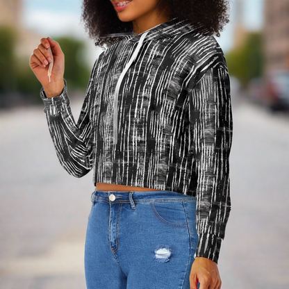 Women's midriff-baring sweatshirt - Mudcloth