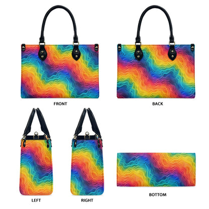 Women's PU leather twill handbag