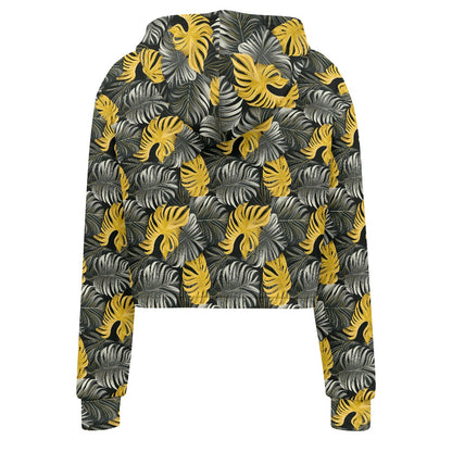 Women's midriff-baring sweatshirt - Tropical