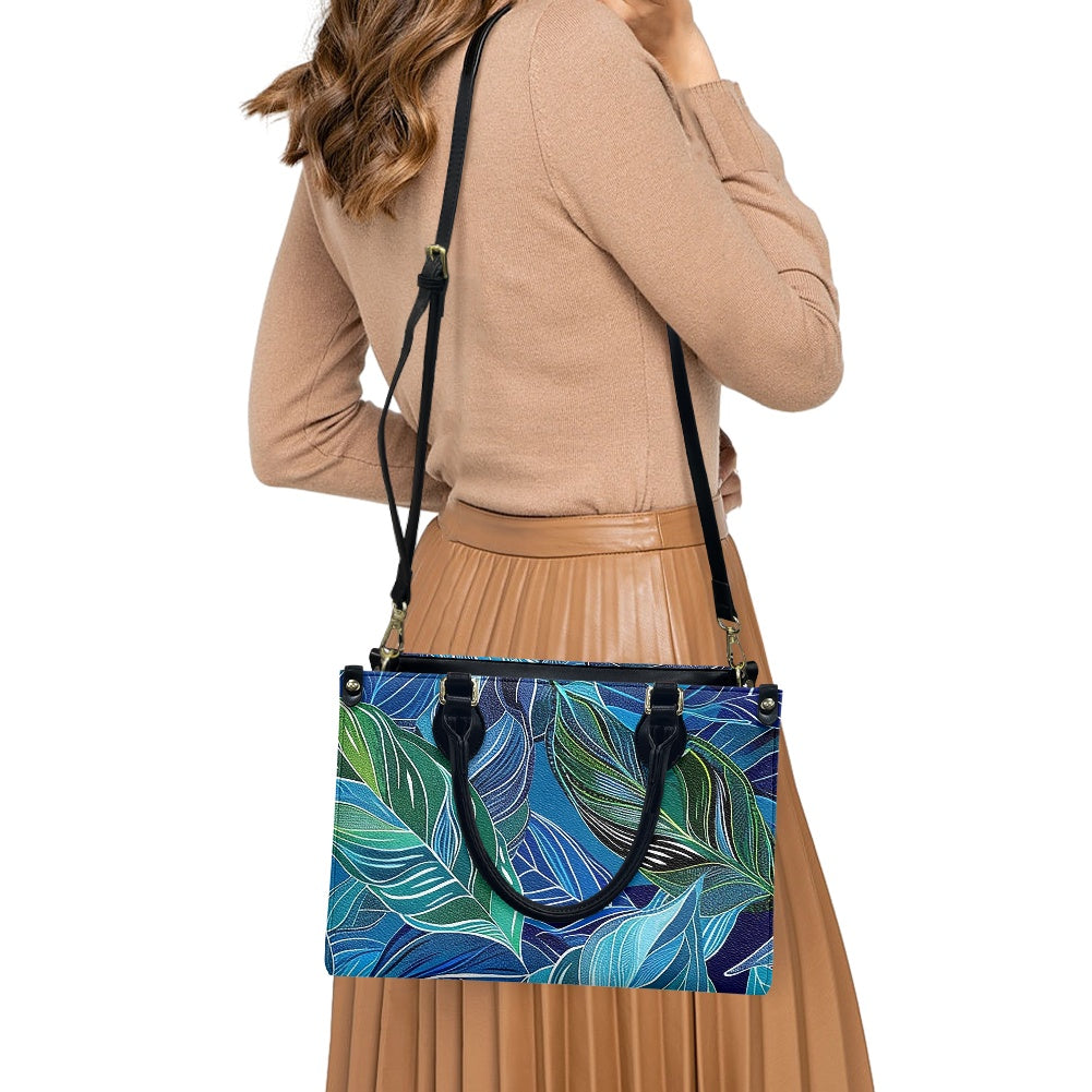 Women's PU leather twill handbag