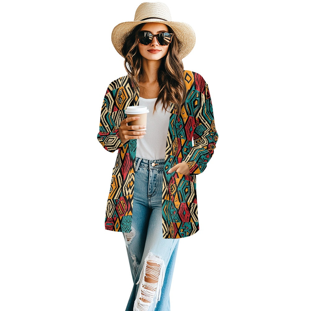 Long-sleeved cardigan jacket white