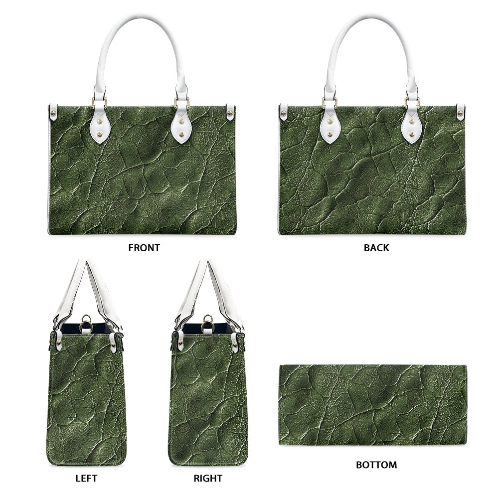 Verdant Harmony: Nature-Inspired PU Leather Twill with Modern Flair Women's Handbag